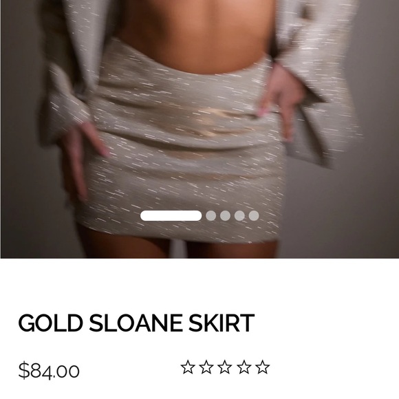 SLA The Label: Gold Sloan Mini Skirt - Picture 3 of 3